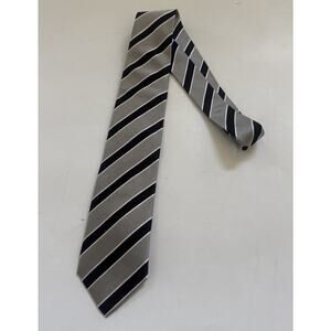 VINTAGE Tie Rack London Tie 100% Silk ITALY Made Necktie Business Striped Formal